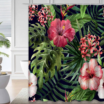 Hawaii Watercolor Tropical Floral Painting Vintage Botanical Aloha with 12 Hooks