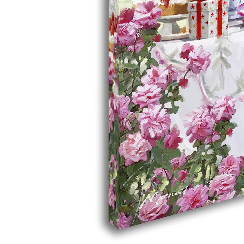 Afternoon Tea Floral Still Life Canvas Wall Art