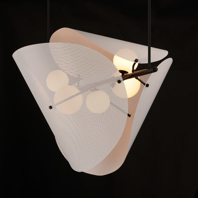 Chips 5 - Light Pendant, Black, Matte White