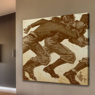 Reproduction d’art sur toile tendue, reproduction d’art sur toile tendue, versions coloriées par les joueurs de football