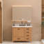 Ensemble de meuble-lavabo simple 42 po avec plateau en pierre reconstituée sans miroir 42 po-2027100920-2027100922