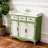 Green Solid + Manufactured Wood Shoe Storage Bench