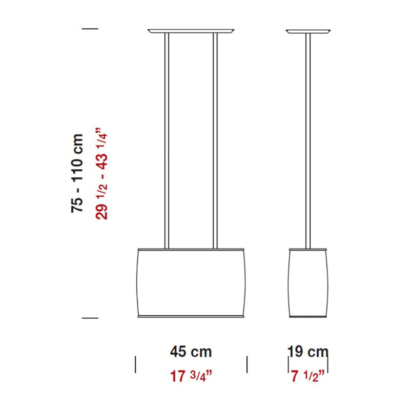 Blissy 1-Light Single Rectangle Pendant, Gray Metal with White Shade