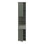 Hadiya Minimalistic tall bathroom cabinet with 2 doors, 1 drawer and open shelving, engineered wood, 39.8 cm W x 191.9 cm H x 34.9 cm D-131506310