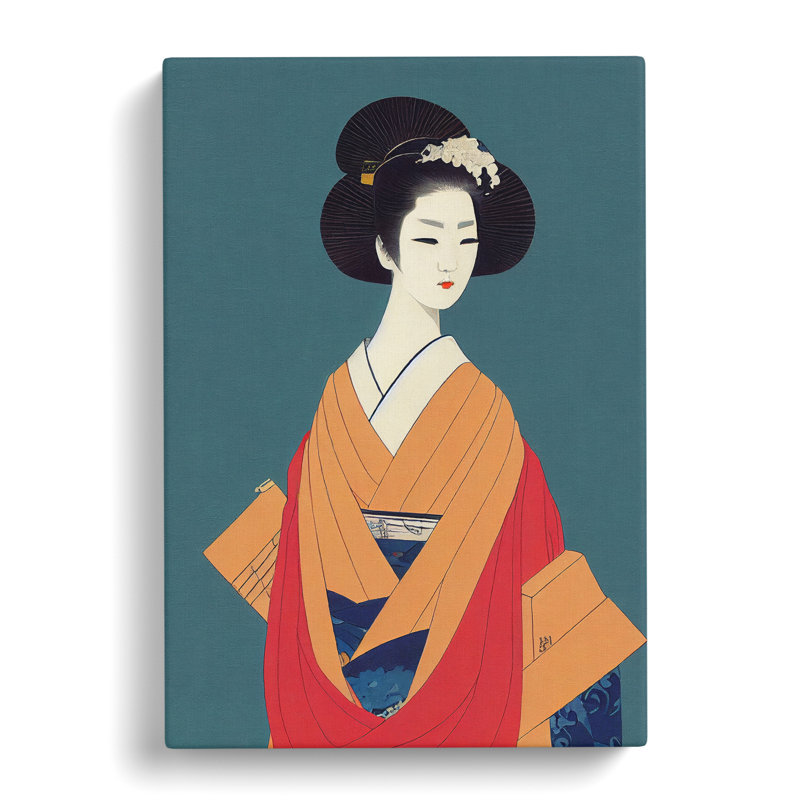 Traditional Geisha No.5 - Wrapped Canvas, 76cm H x 50cm W x 3cm D