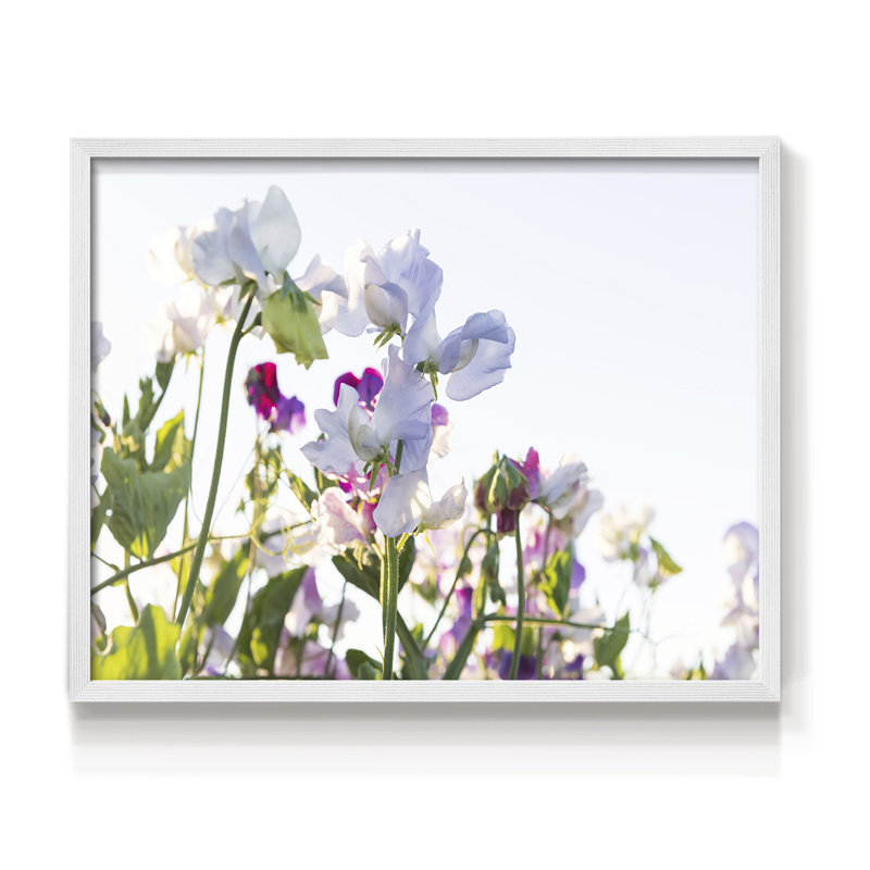 Fleurs printanières - reproduction encadrée - réversible, H 8 po x l 10 po, Blanc