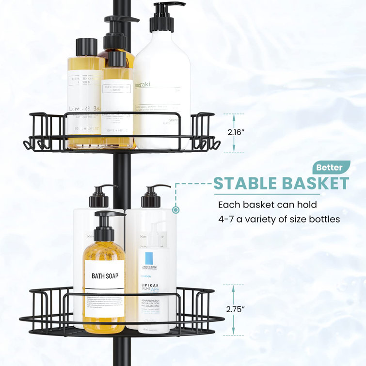 Lauver Tension Pole Shower Caddy Rebrilliant