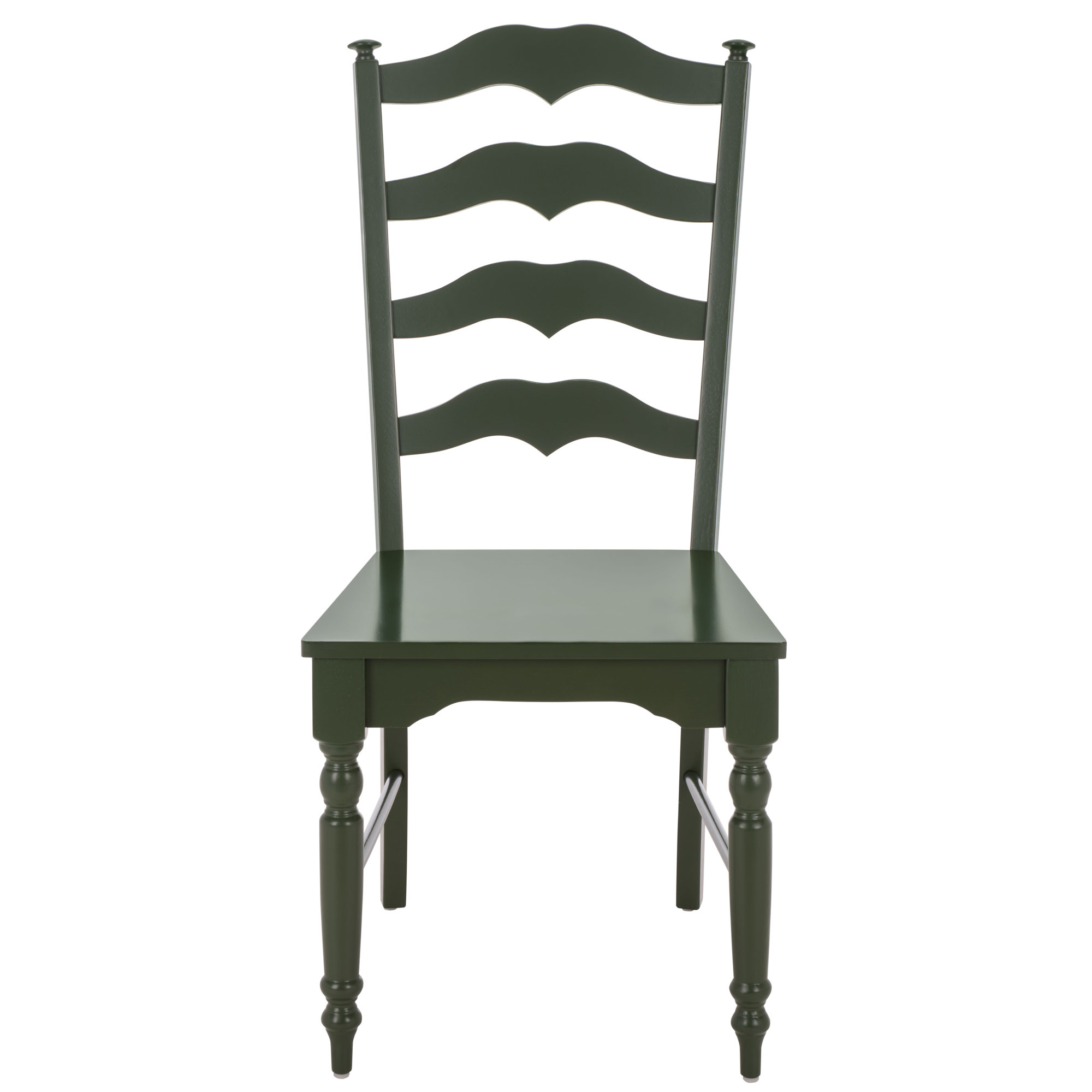 Tavin Ladder Back Side Chair, Dark Green