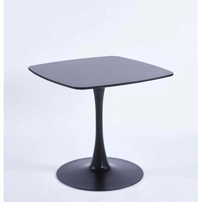Table de salle à manger robuste en bois aggloméré avec pieds en métal, facile à assembler et à entretenir pour les cuisines et les salles à manger modernes
