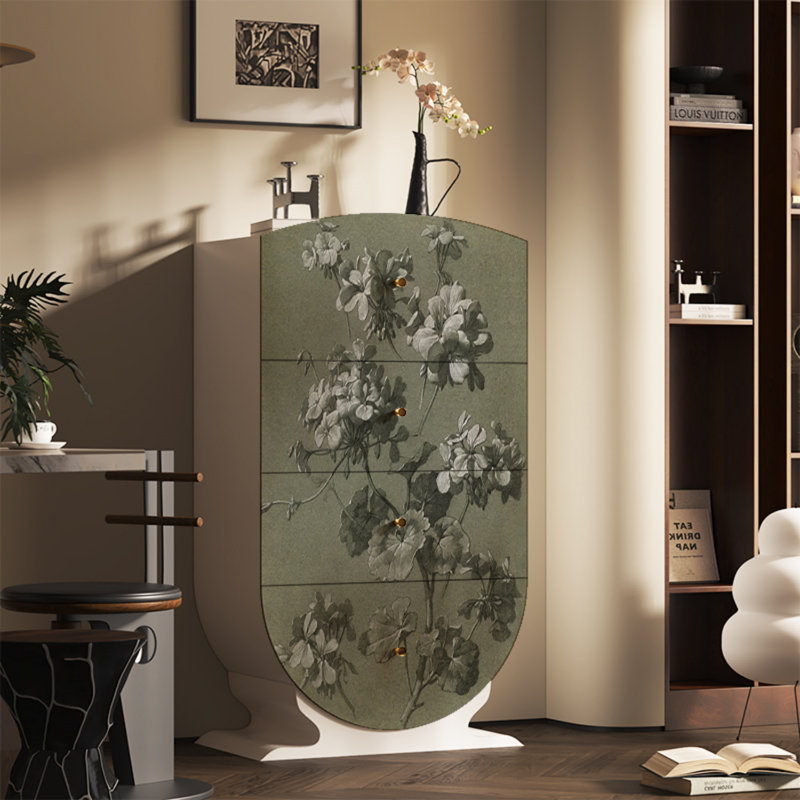 Commode d'appoint 4 tiroirs Modern, Blanc