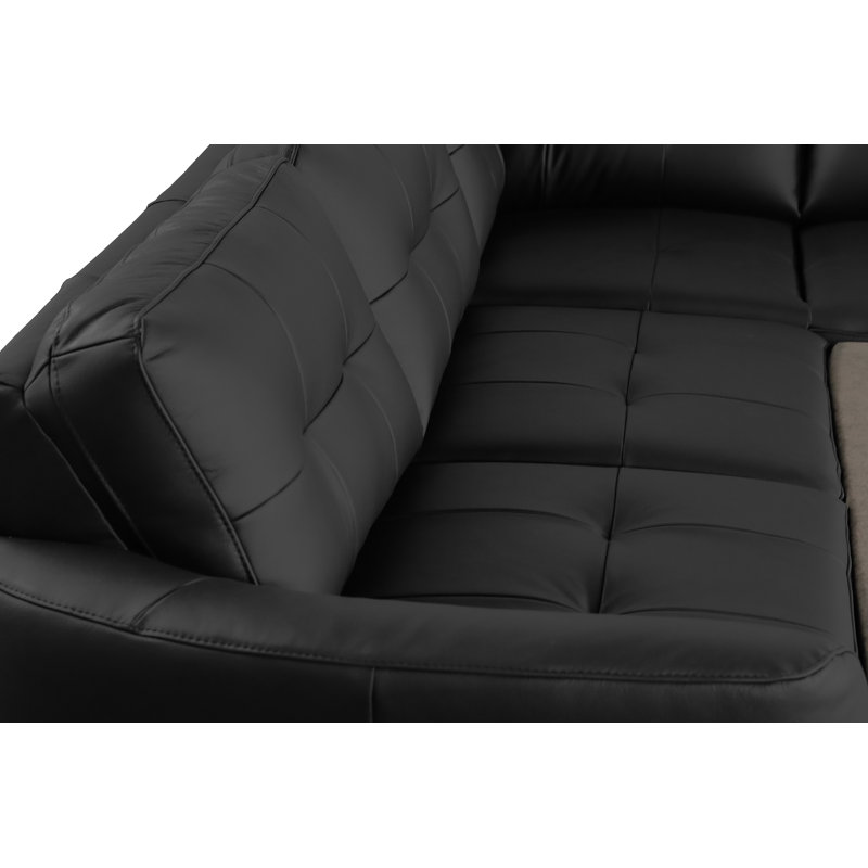 Hunnewell Sleeper Corner Sofa, Black, Right Hand Facing