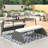Convertible Outdoor Arrangement: 4 Seats & Table Setup, Materials, Cushion, Simple Installation, Beige Two : Transforms To Quadruple Seat Table,-868725019