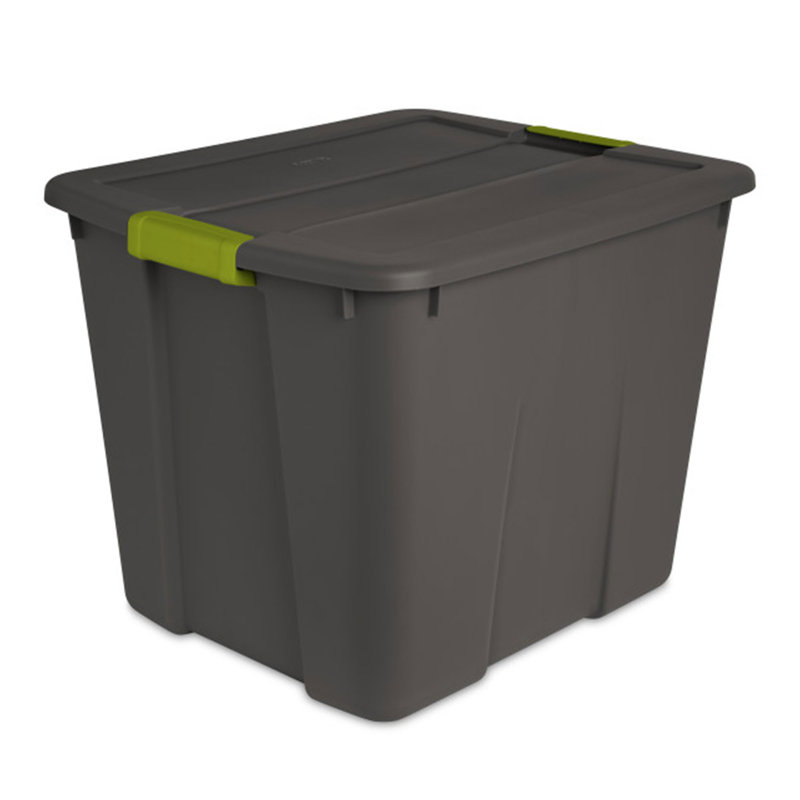 Sterilite 20 Gallon Stackable Plastic Storage Tote Bin with Lid