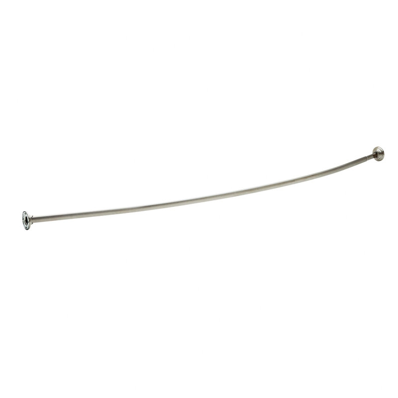 72" Curved Fixed Shower Curtain Rod, Bright Stainless Steel