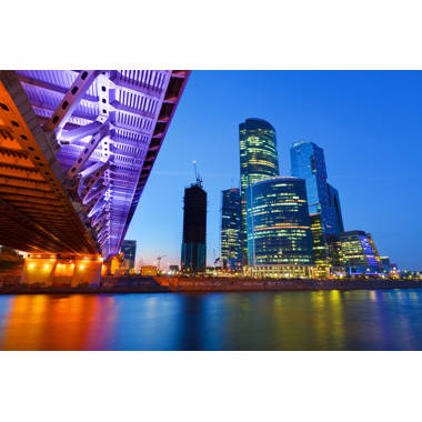 Moscow City by Sborisov - Wrapped Canvas Photograph