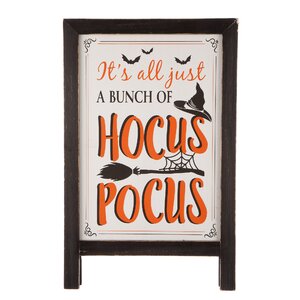The Holiday Aisle® Halloween Wooden Sanding Easel Sign Décor or Hanging ...