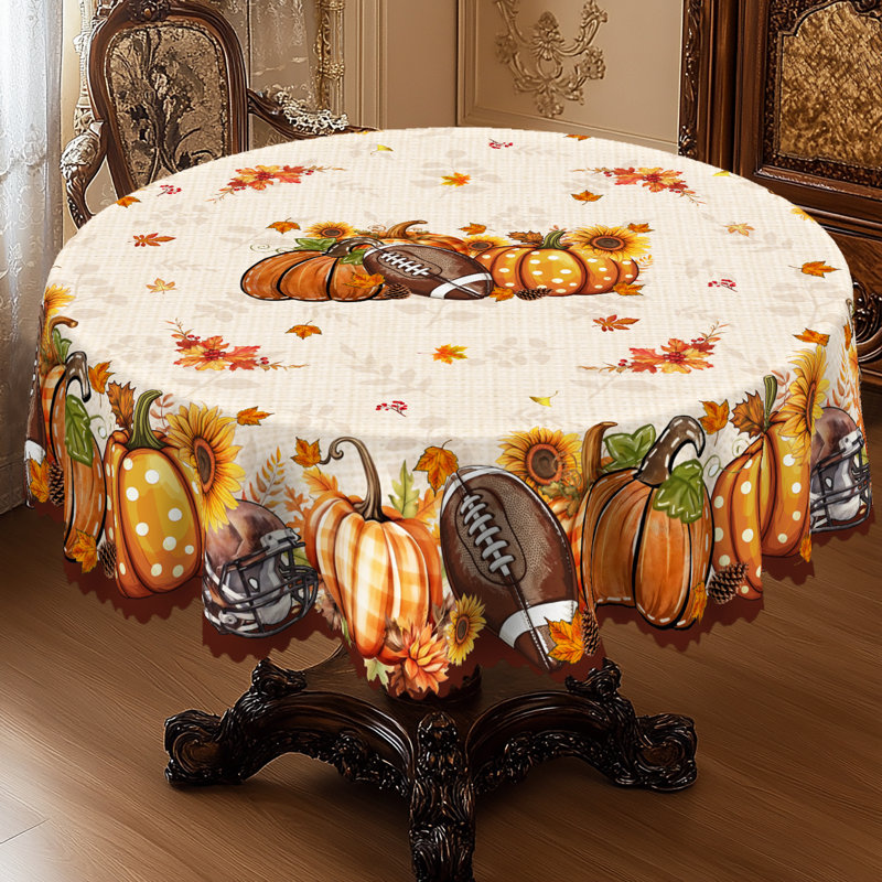 Nappe en polyester 1pc Autumn Decor, Rond 60 po