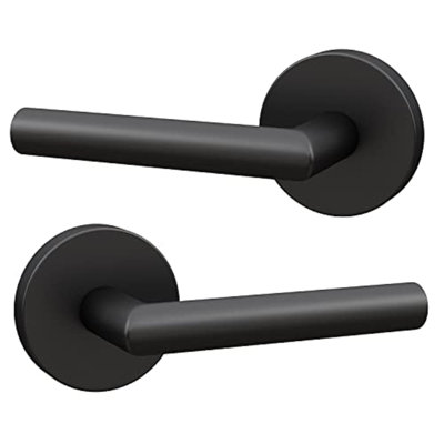 Bouton de porte intérieur réversible Mega Handles RONN avec rosette ronde pour garde-robe, garde-manger et portes françaises - Finition moderne en acier inoxydable