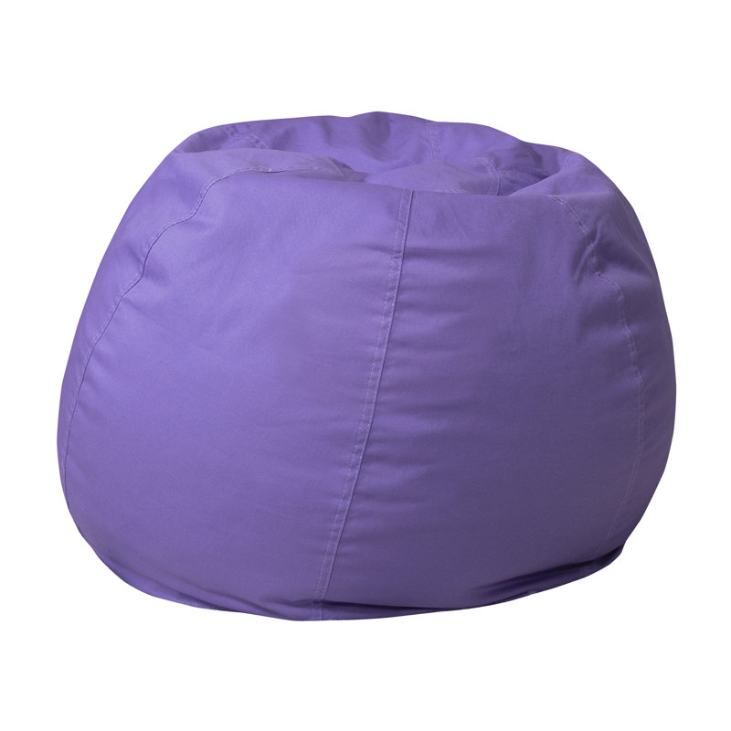 Fauteuil à billes en coton Classic, Sergé de coton mauve, Petit