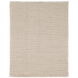 Pello Rectangle Geometric Hand-Knotted Wool/Viscose Area Rug in Chalk