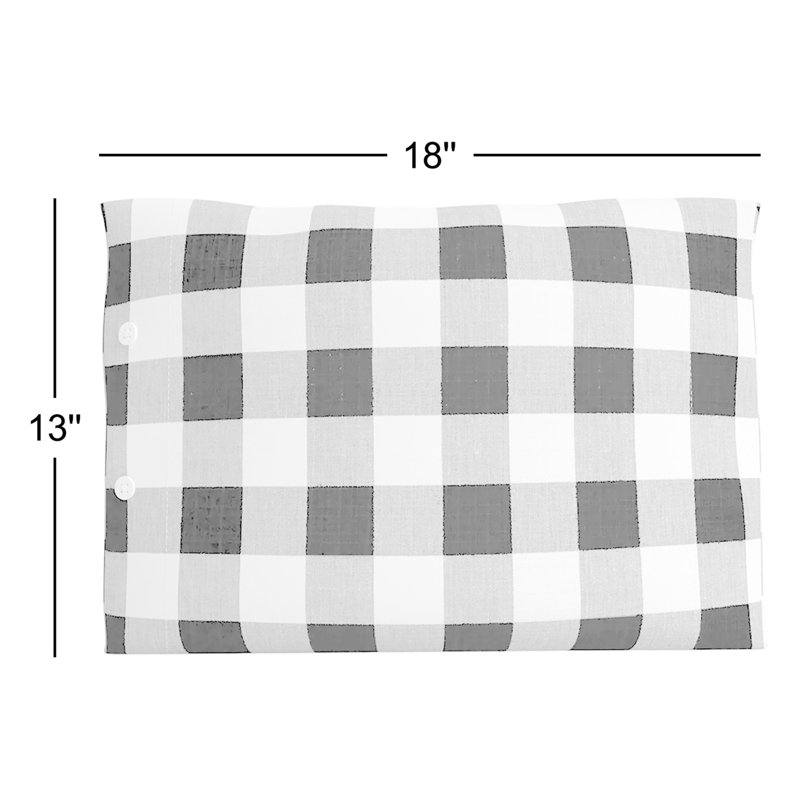 Hamilton Boudoir Cotton Checkered Lumbar Pillow
