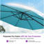 Parasol en porte-à-faux 132 po bleu sans base-86854398