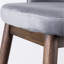 Tabouret gris à hauteur de comptoir rembourré de 2, avec mousse dense et tissu texturé de style velours relaxant 2, revêtement pour un moment agréable