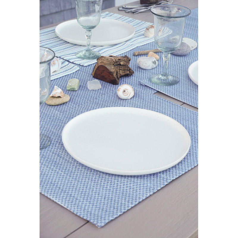 Deep Sea Blue Acrylic Geometric Indoor Outdoor Placemat