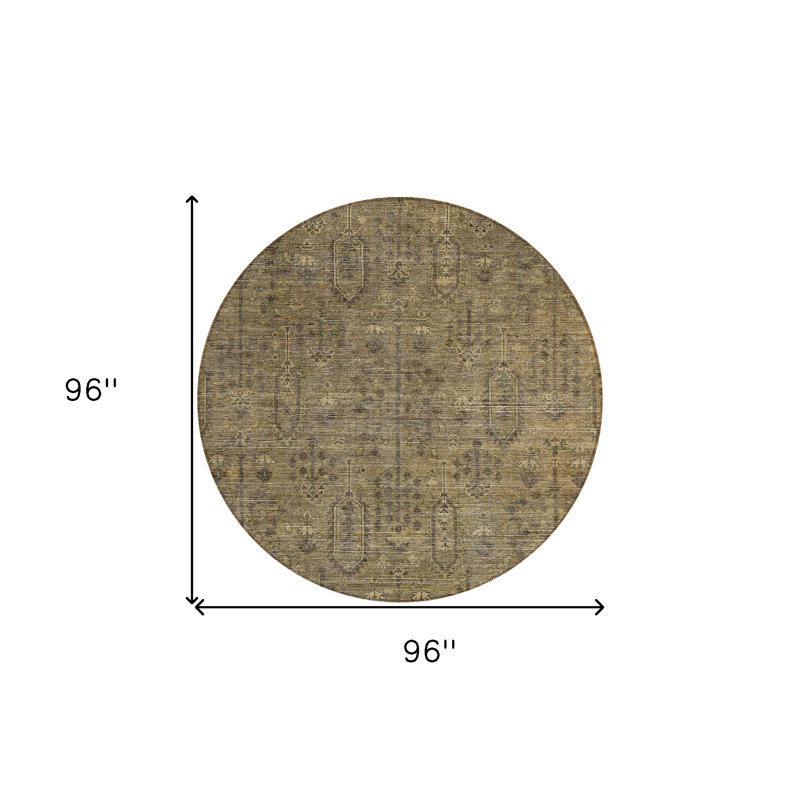 Tapis rond lavable 8 '' Southwestern