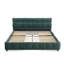 Grand lit plateforme tapissier avec tête de lit et tiroir de rangement, tissu chenille confortable, vert-1317219224