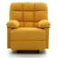 Fauteuil inclinable moderne jaune avec accoudoirs rembourrés-161220356