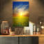 «Beauty Sunset over Sunflowers Field», reproduction de photo sur toile tendue-1261565756-1273501072