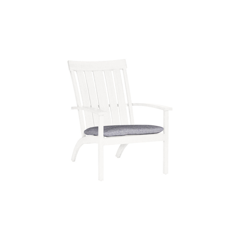 Club Aluminum Adirondack Chair - Mahogany, Mahogany, Rollo Cream, No Welt