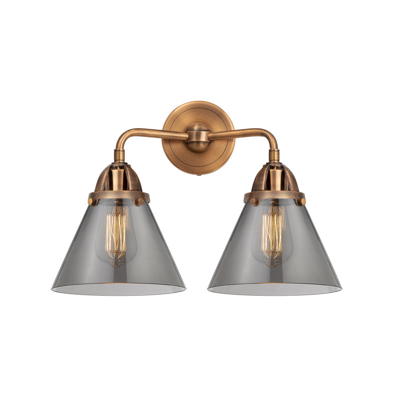 Shauna 2 - Light Vanity Light, Antique Copper, LED, Plated Smoke