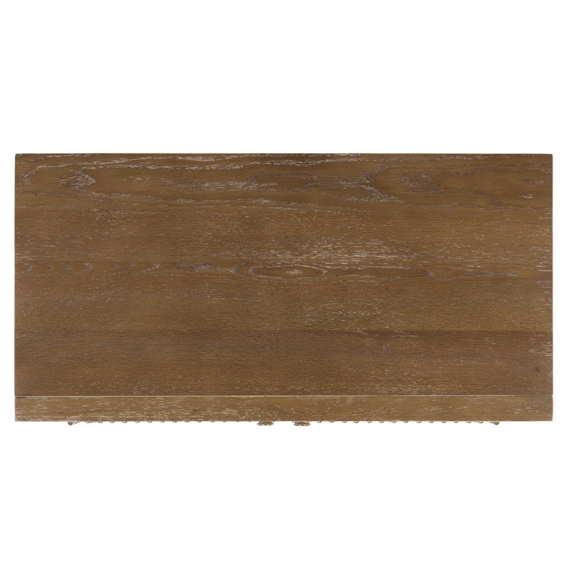 Studded Accent Cabinet, Rustic Oak