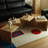 Poplar burr combination square end table