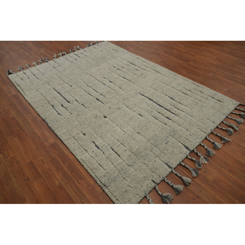 Tapis marocain fait à la main taille pièce 6 x 8