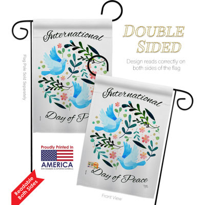 Double Sided 18.5'' H x 13'' W Polyester Flag Set