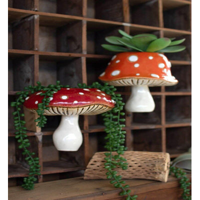 Ensemble de 2 pots à fleurs muraux en céramique Kalalou H 7 po