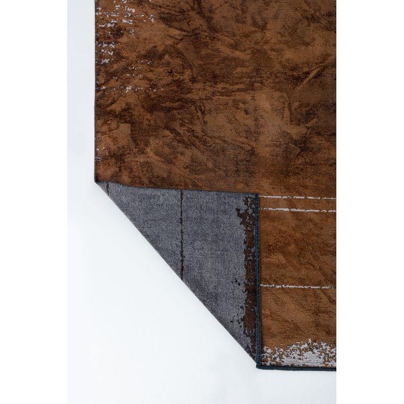 Rapture Gray/Brown Abstract Luxury Area Rug, Rectangle 7'10" x 9'10"