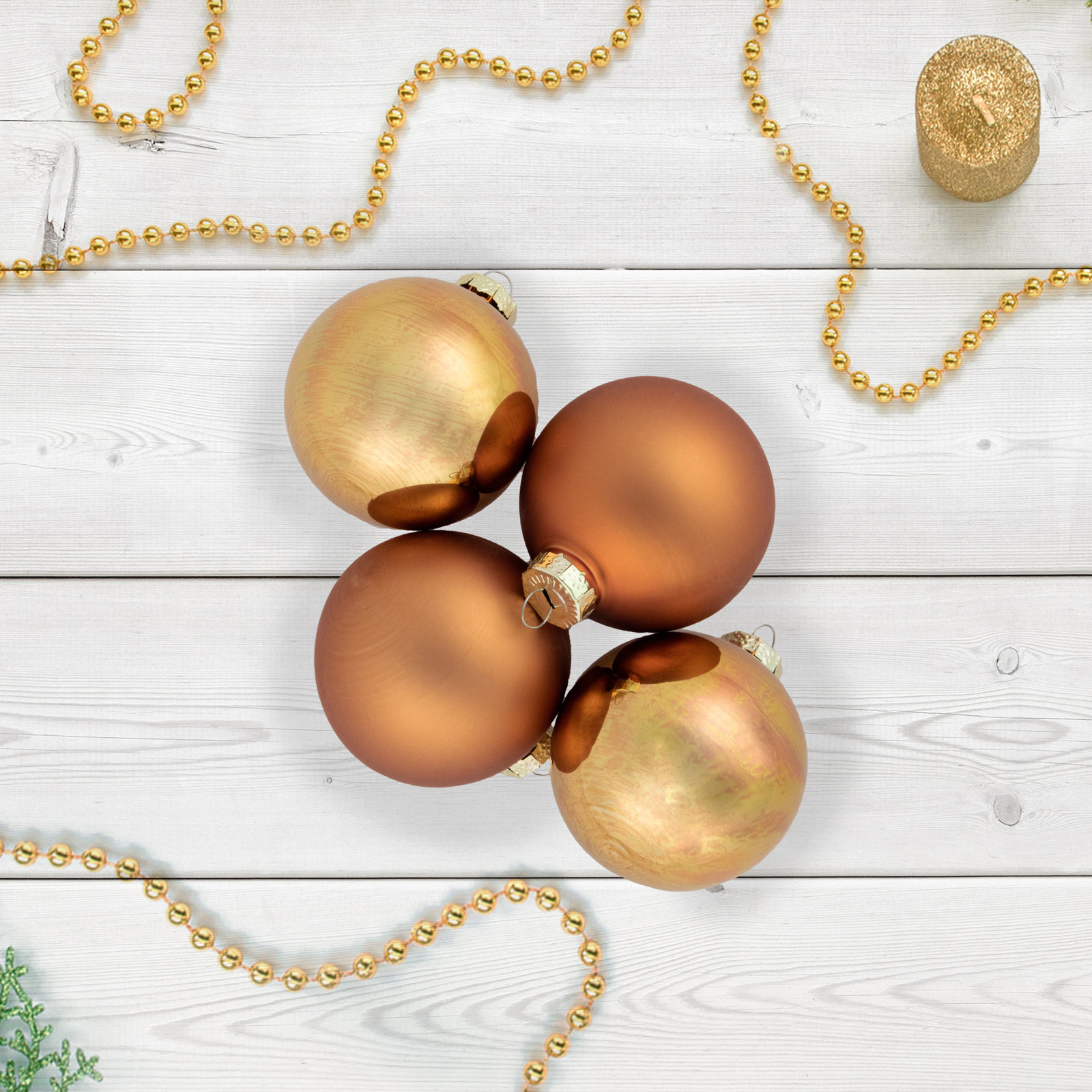 Northlight Seasonal 3" Glass Bauble, Copper