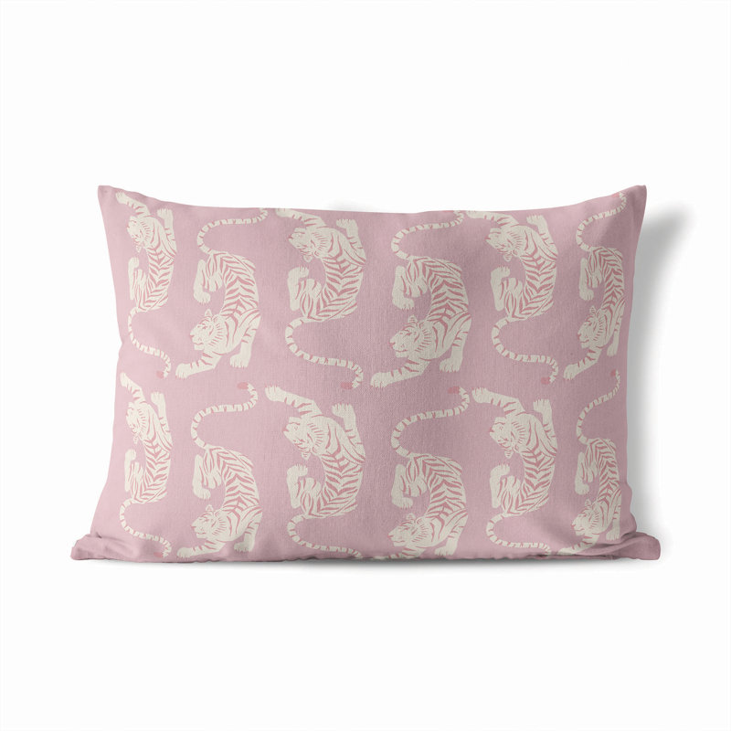 Coussin extérieur Hey Tiger, Rose