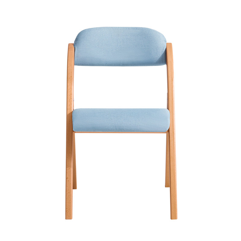 Axinia Solid Wood Padded Stackable Folding Chair Folding Chair