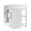 Lit mezzanine simple avec échelle - blanc-1181929142