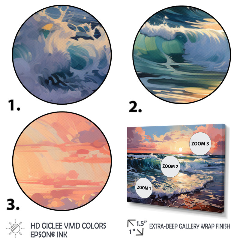 Blairs Coastalocean Coastal Symphony III - Impression, Toile tendue, H 12 po x l 20 po x P 1 po