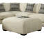 Grand repose-pieds carré rembourré de style contemporain avec couche modulaire en mousse à mémoire de forme et pieds fuselés beige-1699693063