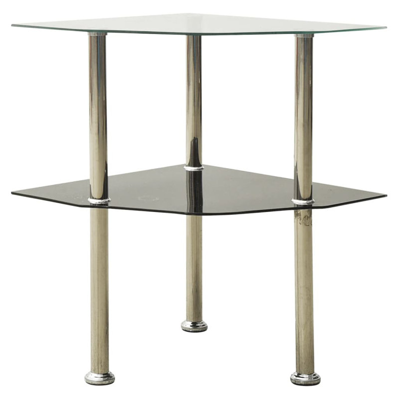 Bladric Glass Top End Table, Black