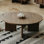 Wabi-sabi style round coffee table