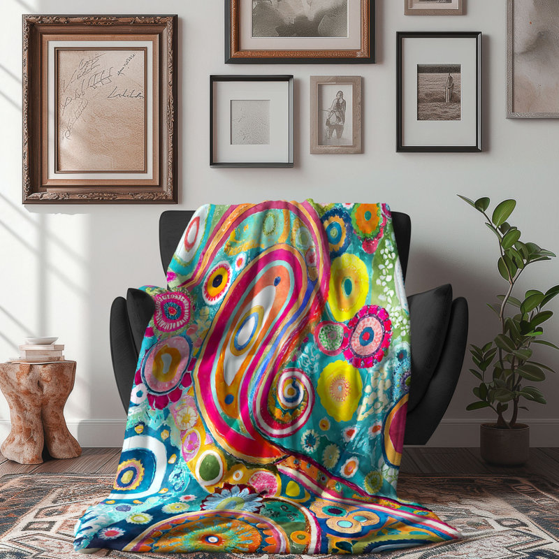 Machine Woven Throw Blanket, 60" W x 80" L