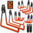 Garage Hooks, 12 Pack Wall Storage Hanger With 2 Extension Cord Straps-1353487181